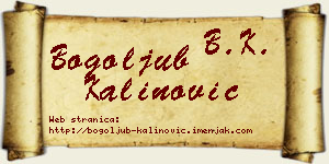 Bogoljub Kalinović vizit kartica